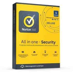 Norton 360 Deluxe - 5 appareils 1 an + 50GB Cloudbackup + VPN