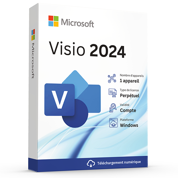 Code de licence Microsoft Visio Professional 2024 pour 1 appareil !