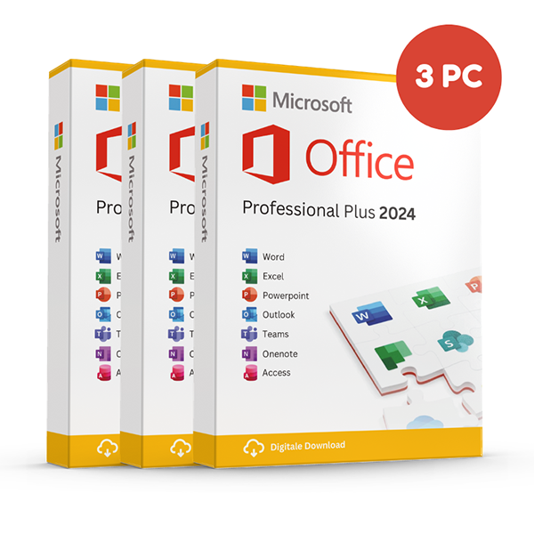 Microsoft Office Professional Plus 2024 Licentiecode - Windows 3 apparaten