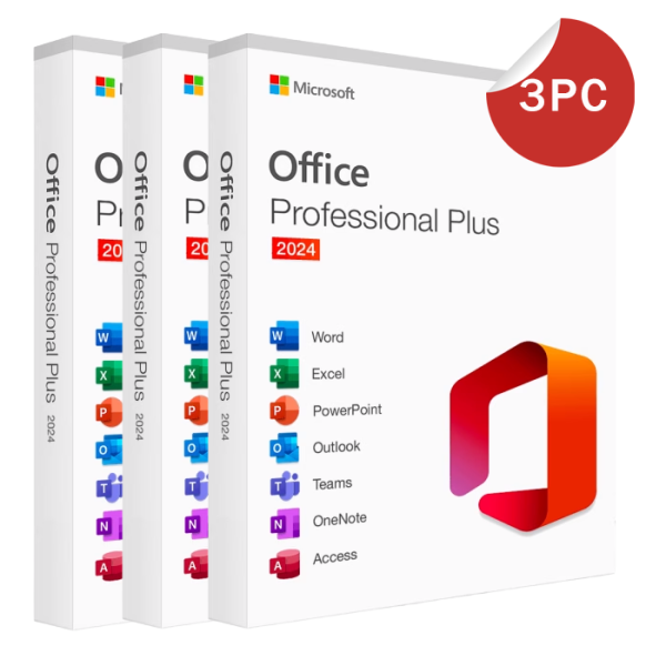 Microsoft Office Professional Plus 2024 Licentiecode  - Windows 3 apparaten