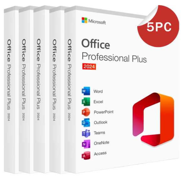 Microsoft Office Professional Plus 2024 Licentiecode  - Windows 5 apparaten