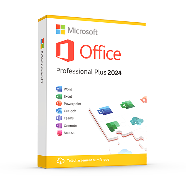 Microsoft Office Professionnel Plus 2024 Code Licence - Windows 1 appareil